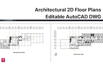 draw 2d floor plans in autocad for your house or apartment