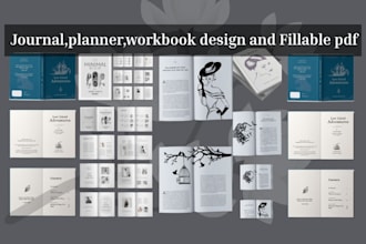 design journal planner workbook design layout book design or gratitude journal