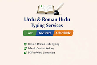 do professional urdu and roman urdu typing and content writing