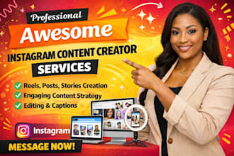 instagram content creation and post design and  account growth