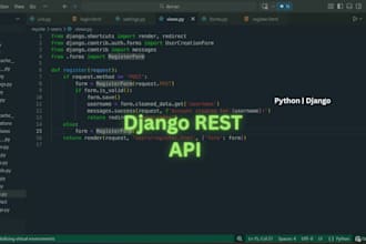 build django rest API backend for your web or mobile app