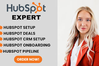 setup hubspot CRM for your business with contacts,deals and pipeline