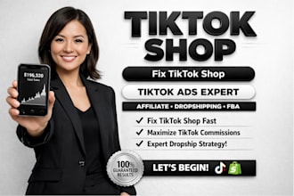 tik tok shop setup, fix tik tok dropshipping, tik tok shop manager, tiktok ads
