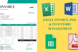 create excel invoice pos and inventory management system