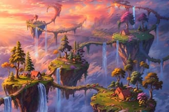 design stunning fantasy landscape
