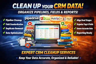 clean up pipelines fields and data in pipedrive zoho hubspot notion crm inforcrm