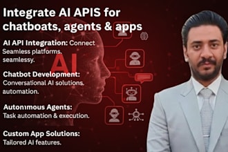 integrate ai apis for chatbots, agents and apps