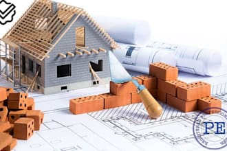 review licensed architect stamp blueprint floor plan  pe stamp permit drawing