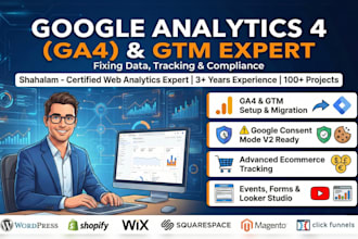 setup ga4, GTM server side tracking, fb capi, and consent mode v2