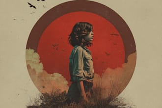 make a album cover art illustration