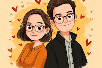 paint custom couple portrait