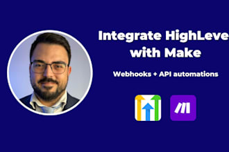 integrate gohighlevel with make com using webhooks and API