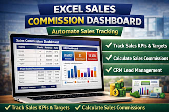 build an automated sales commission calculator KPI dashboard in excel