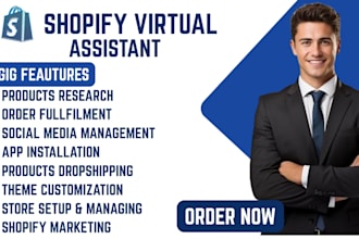shopify virtual assistant product uploads order processing and SEO