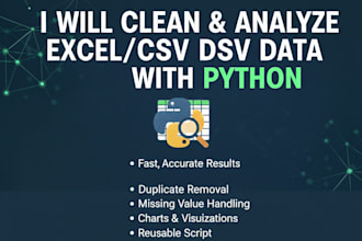 clean and analyze excel or CSV data with python