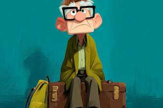 design your photo into a disney pixar style cartoon