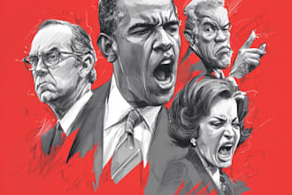 do a political cartoon art