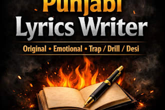 write original punjabi song lyrics with a catchy hook