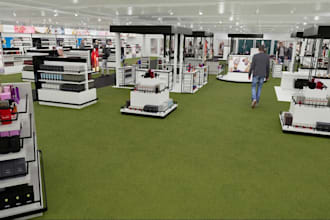 recreate 3d cosmetic interior design,retail shop,commercial space,beauty product