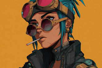 create cyberpunk and retro aesthetic characters