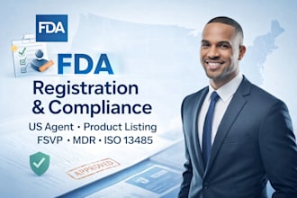 handle fda registration, US agent, product listing, fsvp, mdr and compliance