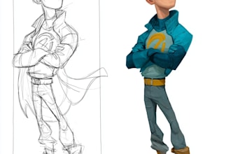 create scifi, fantasy, superhero character design