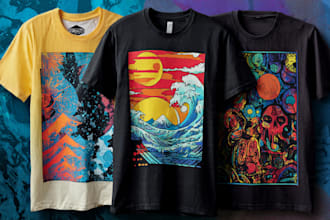 design custom graphic t shirts for print on demand, etsy, and merch