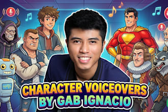 be an energetic male character voiceover actor for your animation and video game