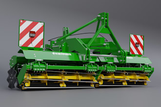 rebuild farm simulator,hard surface,heavy machinery,tractor for farming, blender