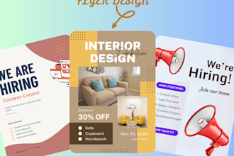 create a professional flyer design and media kit design