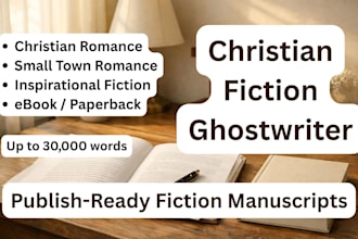 be ghost book writer, christian book and ebook ghostwriting fiction
