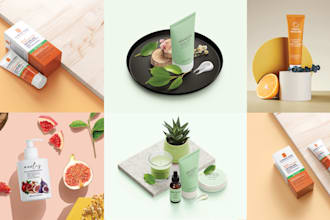 do minimalist skincare label, haircare label, candle label