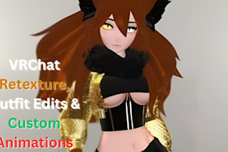 retexture, edit outfits, and add animations to your vrchat avatar