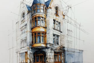 draw handmade watercolor illustration