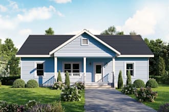 refurnish 3d new jersey homes,single family building,ocean view,landscape render