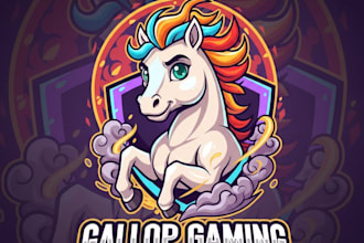 create awesome horse mascot logo with t shirt design