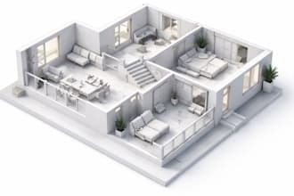 create a clean 3d model from your floor plan