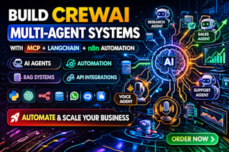 build kimi crewai multi agent systems with mcp langchain n8n automation rag ai