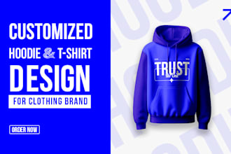 create 3d hoodies mockups and custom designs for fashion brands