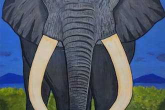 do and send my physical painting elephant portrait acrylic