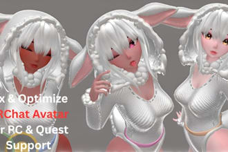 fix, optimize, and upload your vrchat avatar for PC and quest