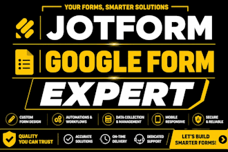 create smart jotform, google form, online survey, webforms