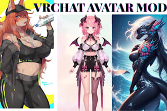 vrc avatar, nsfw furry avatar, vr character anime, vrchat avatar