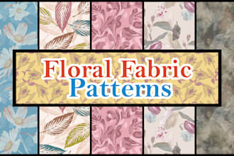 create premium seamless floral patterns for fabric printing