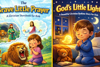 do christian children story book illustration picture book cover children book