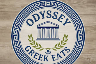 design an authentic greek food restaurant logo