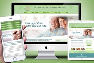 design home care website, independent living website, healthcare website