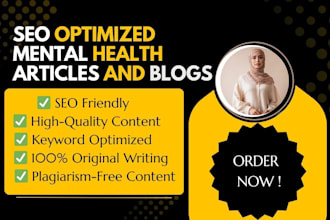 write SEO mental health articles and blogs
