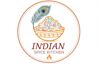 design an authentic indian food restaurant logo