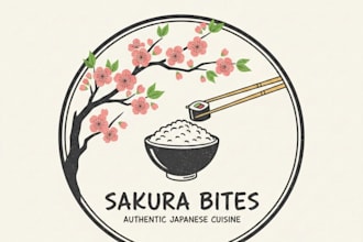 design an authentic japanese food restaurant logo